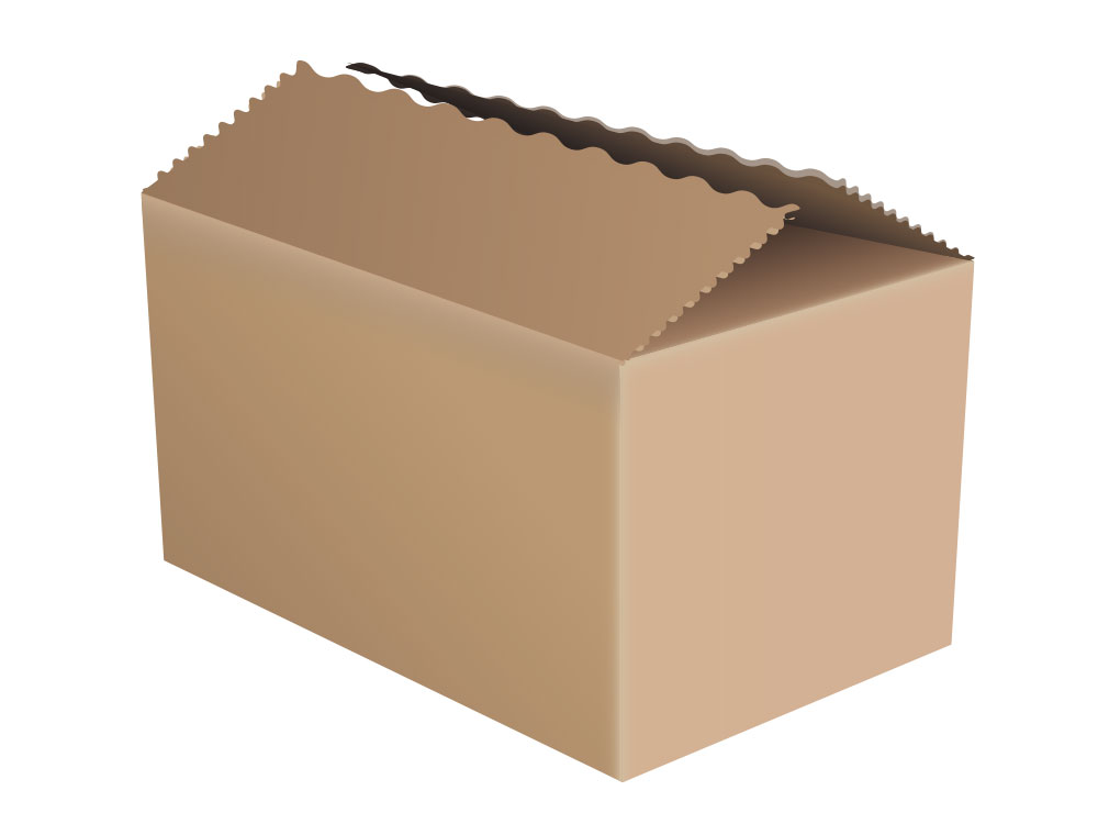 Paper carton wave-shape